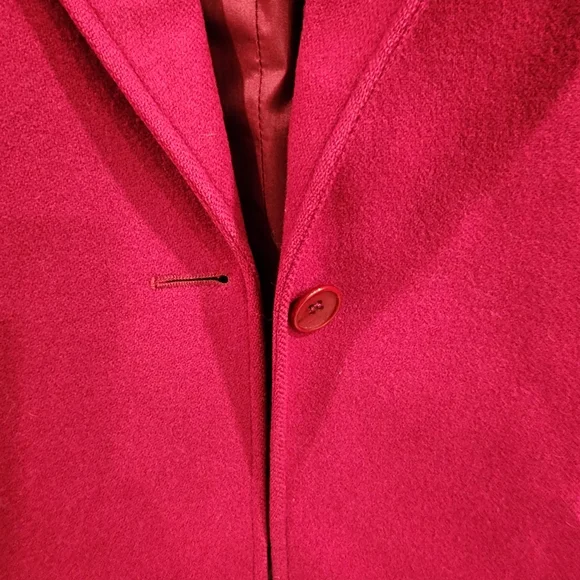 Pink Wool Blazer with Notched Lapels and Tailored Fit - Picture 2 of 7